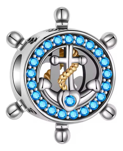 Charm Dije Timón De Barco Plata925 Compatible Con P Timón
