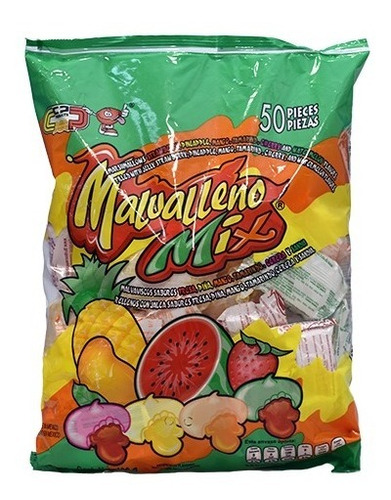 Malvalleno Mix Bombones Malvaviscos Rellenos De Jalea 50 Pzs
