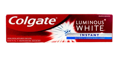 Imagen 1 de 3 de Pasta Dental Colgate Luminous White Instant  75 ml