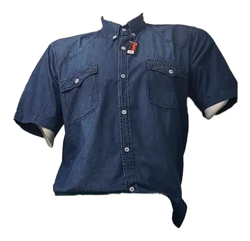 Camisa de jean hombre manga corta shop