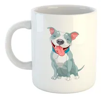 Comprar Taza De Ceramica Pitbull Dibujo Cara Feliz