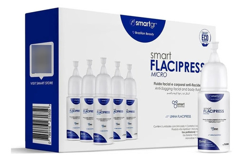 Kit 5 Ativos Smart Flacipress Micro Antiflacidez 5ml Smartgr