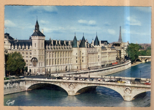 Tarjeta Postal Vintage De Paris 1971