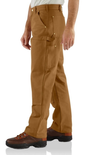 Carhartt Pantalón De Trabajo Doble B01, 100% Algodón Y Cinto