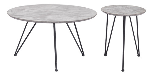 Juego De Mesas Kerris Gris Këssa Muebles