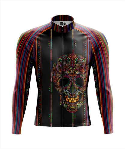 Jersey Ciclismo Maillot Mtb Calavera Colores Punto Bordado