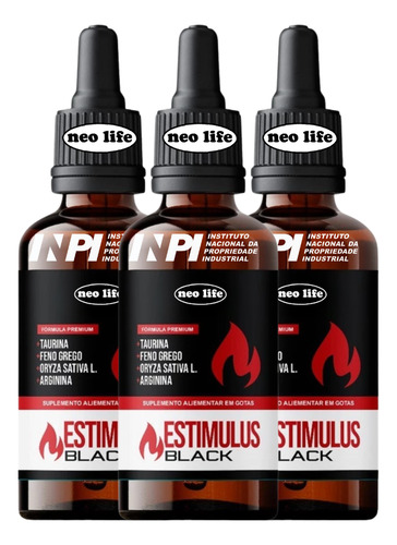 1x Estimulus Black 30ml Original - Fórmula Oficial - Promo