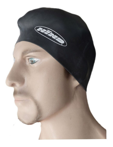 Gorro Natación Silicon Hind (negro/azul Marino)