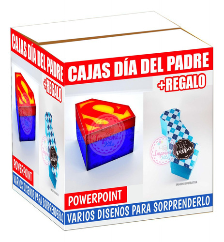 Kit Imprimible Cajas Varias Dia Del Padre Corbata Explosiva 