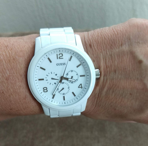 Relógio De Pulso Guess Branco - Lindíssimo!