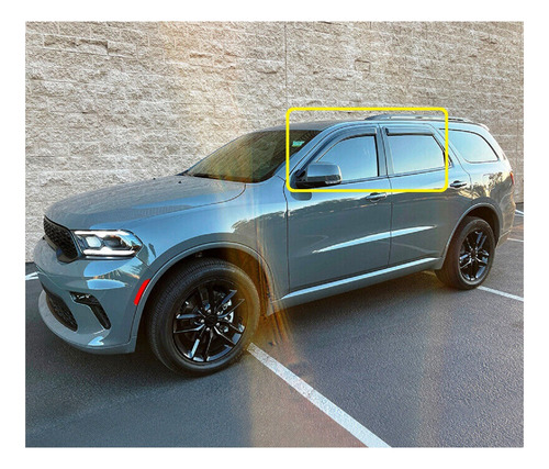 Bota Aguas Deflectores De Ventana Dodge Durango 2017 - 2024 Negro