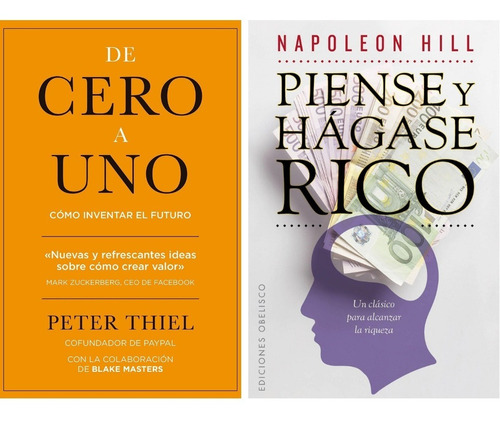 De Cero A Uno + Piense Y Hagase Rico - 2 Libros Nuevos