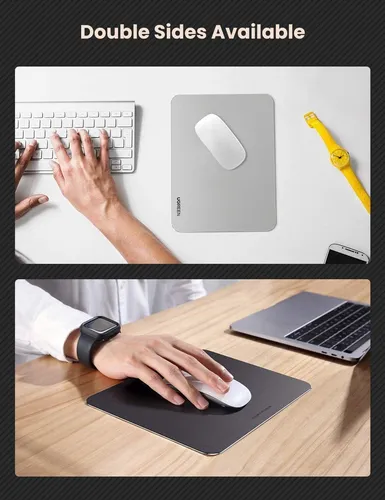 Mouse Pad Aluminio Duro Ultrafino 7.1 X 9.5 Pulgadas