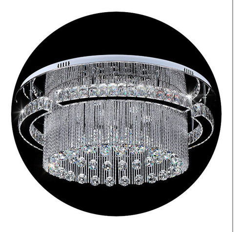 Lustre Master Cristal Redondo 70x35 Bivolt + Controlador