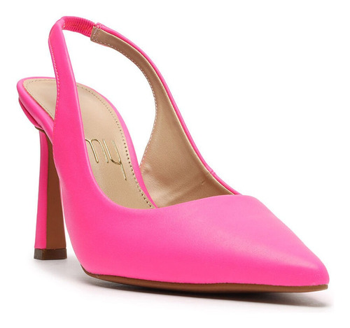 Imagem 1 de 2 de Sapato Social Feminino Scarpin Slingback Pink - My Shoes
