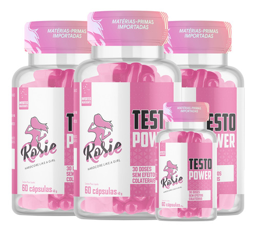 3x Testo Gh Power Feminino, 60 Cáps + Grátis 1 Pré Hormonal