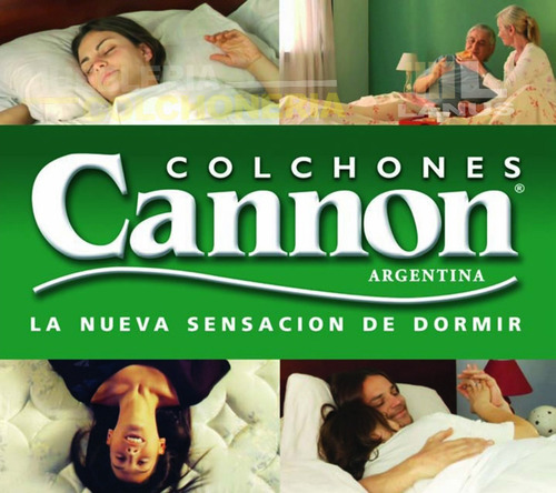 Imagen 6 de 6 de Cannon Resortes Sublime - Blanco - 2 plazas - 190 cm - 140 cm - 33 cm (Incluye: Con pillow)