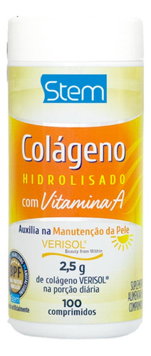 Colágeno Hidrolizado Sin Azúcar Con Vit A 100 Comprimidos