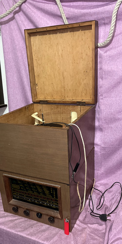 Tocadiscos Y Radio Halex Antiguo Encastrados Cajas De Madera (Usado)