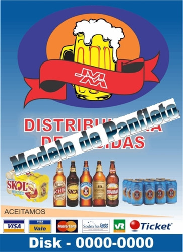 Panfleto Vetor Modelo Pizzaria Bar Mercado Bebida Corel Draw