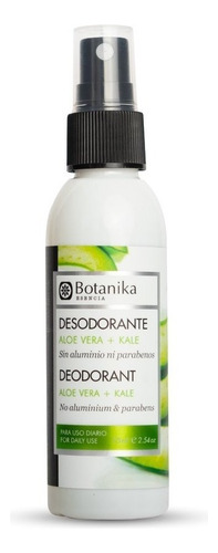 Desodorante Spray Natural Botanika Aloe Vera Y Kale 75ml