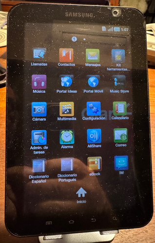 Tablet Samsung Galaxy Tab Gt-p1000l (impecable) C/cargador. Blanco (Usado)