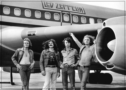 Poster Banda Led Zeppelin 30x42cm No Avião Rock Plastificado