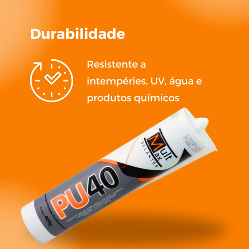 Kit 3 Pu40 Antifúngico Selante Branco 400g