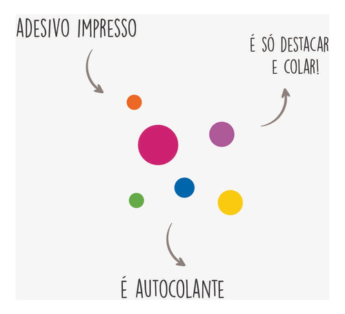 Adesivos De Parede 200 Bolinhas De 2,3,4 E 5cm Colorido