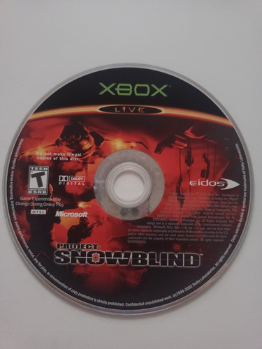 Project Snowblind Xbox Clásico Sin Caja Sin Manual 