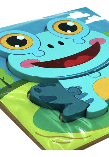 Juego Rompecabezas Para Niños De Madera Rana Yinyer World