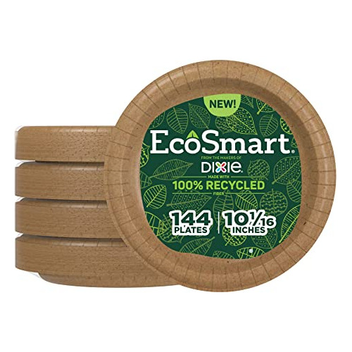 Platos De Papel Ecosmart De Fibra 100% Reciclada, Plato...