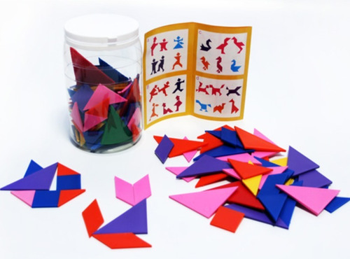 Tangram Chino X 168 Piezas En Pote Plastico.