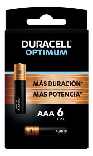 Pack 6 Pilas Duracell Alcalina Aaa Optimum