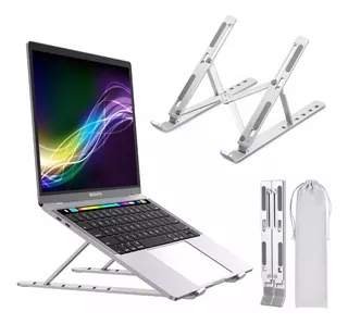 Soporte De Aluminio Regulable Para Tablet Laptop - Plateado