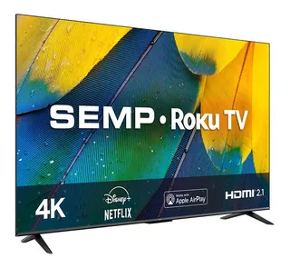 Smart Tv Led 50 Ultra Hd 4k Semp Roku Rk8600 4 Hdmi 1 Usb Wi-fi Compatível Com Google Assistant E Alexa