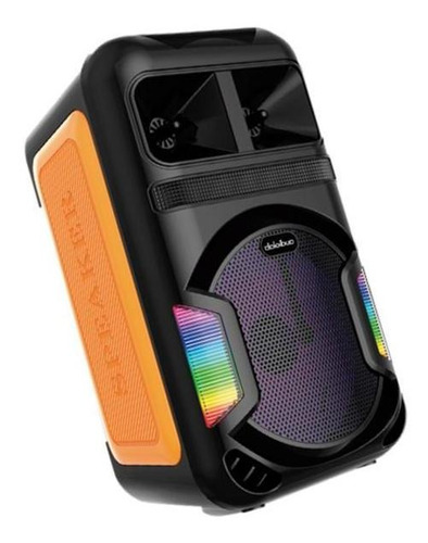 Parlante Karaoke Rgb Con Microfono Y Bluetooth Audiolab 805 Color Negro