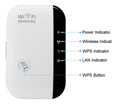Repetidor De Red Wifi Blanco Inalámbrico Para Escritorio