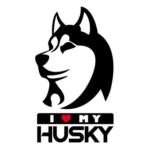 Husky Siberiano Adesivo Uv - Kit Com 2 Adesivos