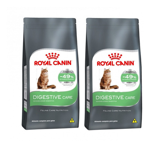 Kit 2 Unidades Ração Gato Digestive Care 400g Royal Canin