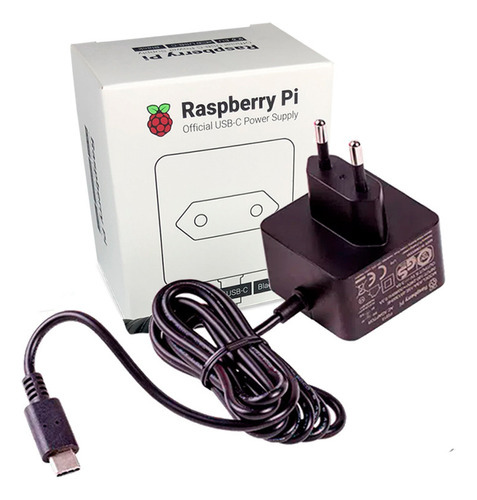 Fonte Carregador Oficial 15.3w Usb C P/ Raspberry Pi4 Pi 4