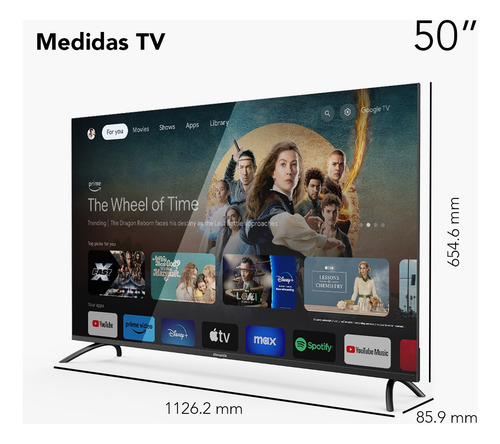 Televisor 50 Aiwa Qled Smart Google Tv Android Tv