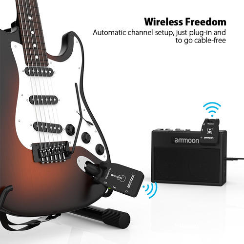 Transmisor Y Receptor Para Guitarra Ammoon 6 Canales