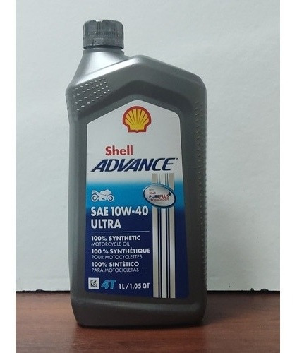 Shell Advance 10w40 Ultra 100% Synthetic Para Motocicleta 