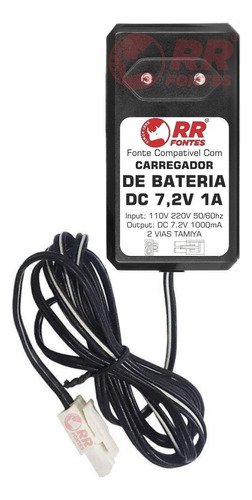 Carregador Dc 7,2v Tamiya Para Baterias Airsoft Nimh Nicd Voltagem De Entrada 110v/220v (bivolt)