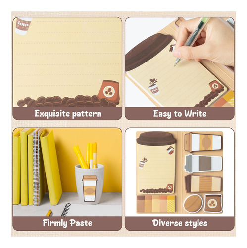 B1ykin Sticky Notes Set-tema De Dibujos Animados Lindos De
