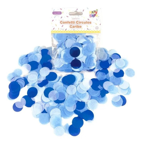 Confettis Cirulos Caribe Azul Celeste Globos Para Decoracion