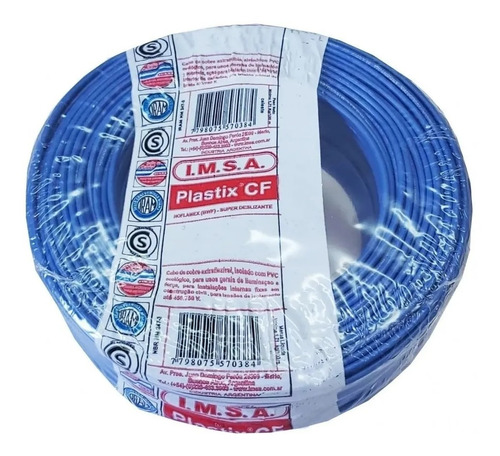 Cable Unipolar 1,5 Mm2 100 Metros Celeste Imsa Plastix Cf