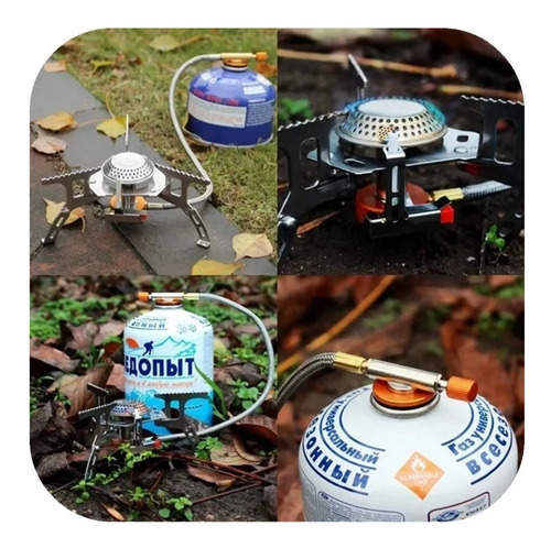 Imagen 7 de 8 de Mini Cocinilla Estufa Portátil Gas Camping Trekking 3500w