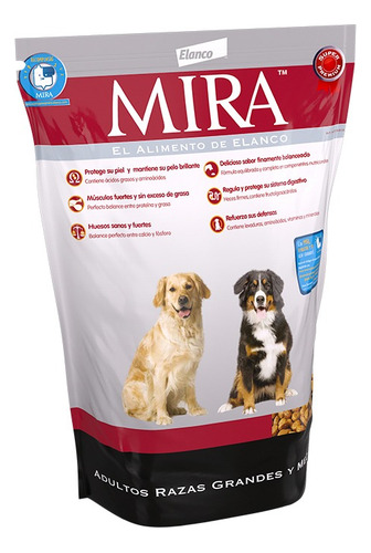 Mira® Adultos Raza Grande 20 Kg. Alimento Super Premium.